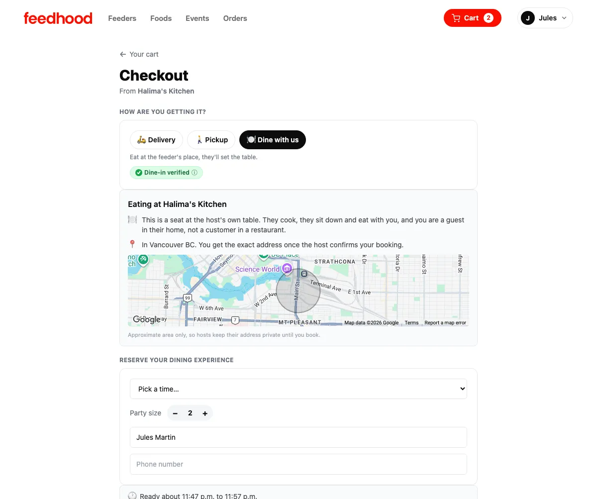Dining at a neighbour’s table, on feedhood.com