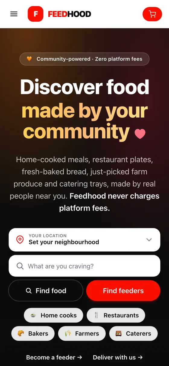 How Feedhood works, on a phone