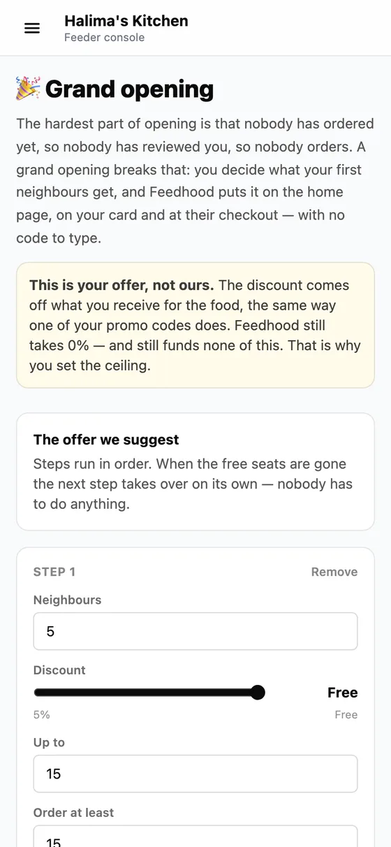 Run your grand opening, on a phone