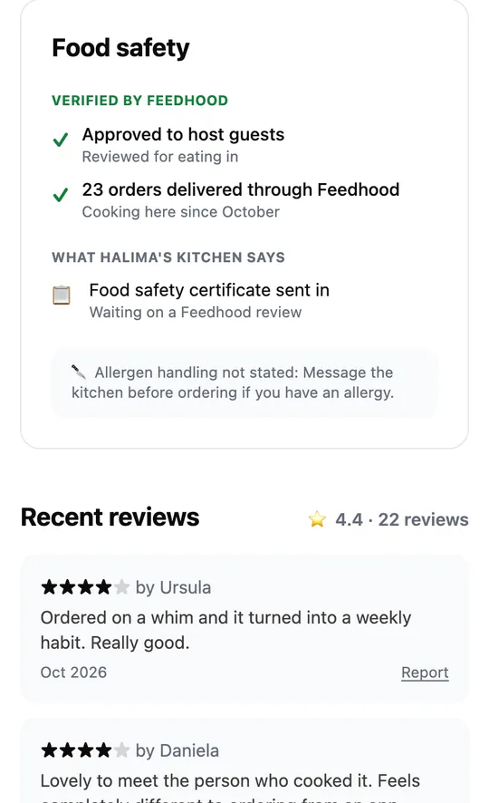 Staying safe on Feedhood, on a phone