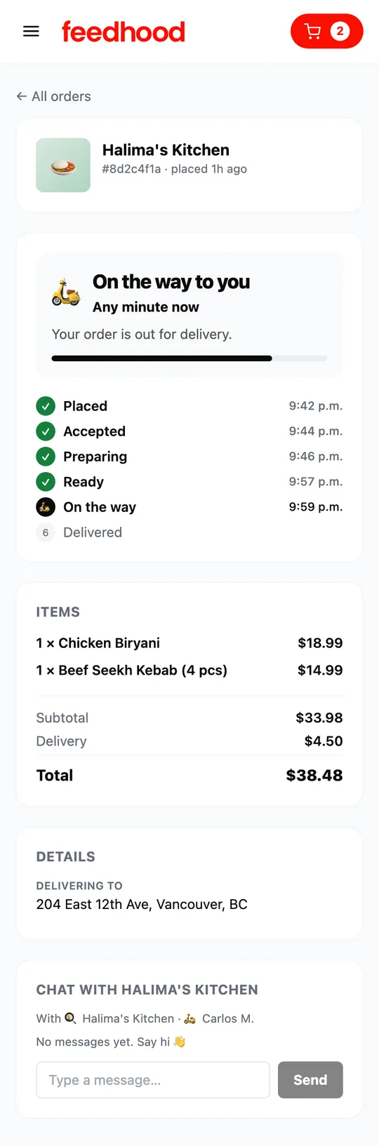 Staying safe on Feedhood, on a phone